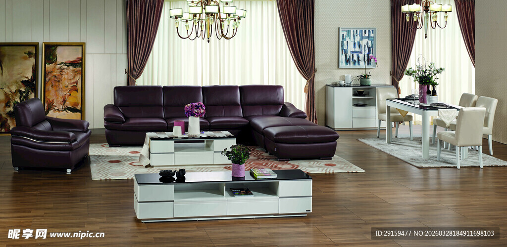 豪华客厅沙发家居布置