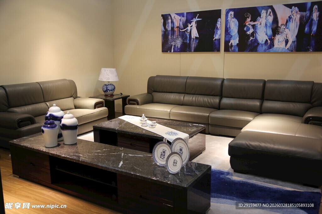 现代风格客厅沙发茶几组合