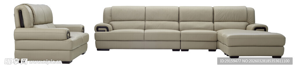 现代简约米色沙发组合