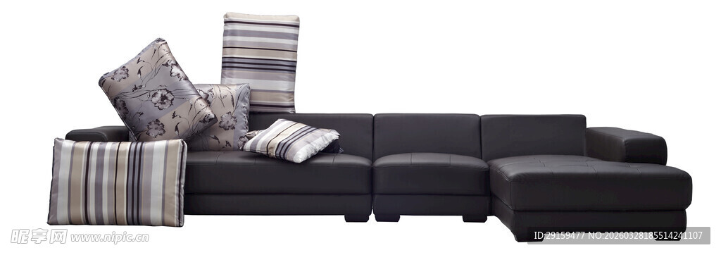 现代简约风格布艺组合沙发