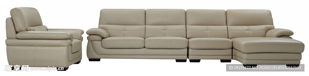 米色现代风格组合沙发