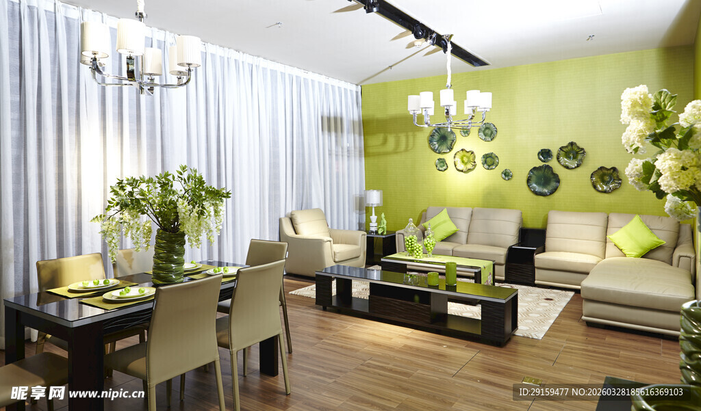 现代简约风客厅室内美景