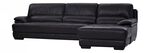 黑色皮质多功能沙发