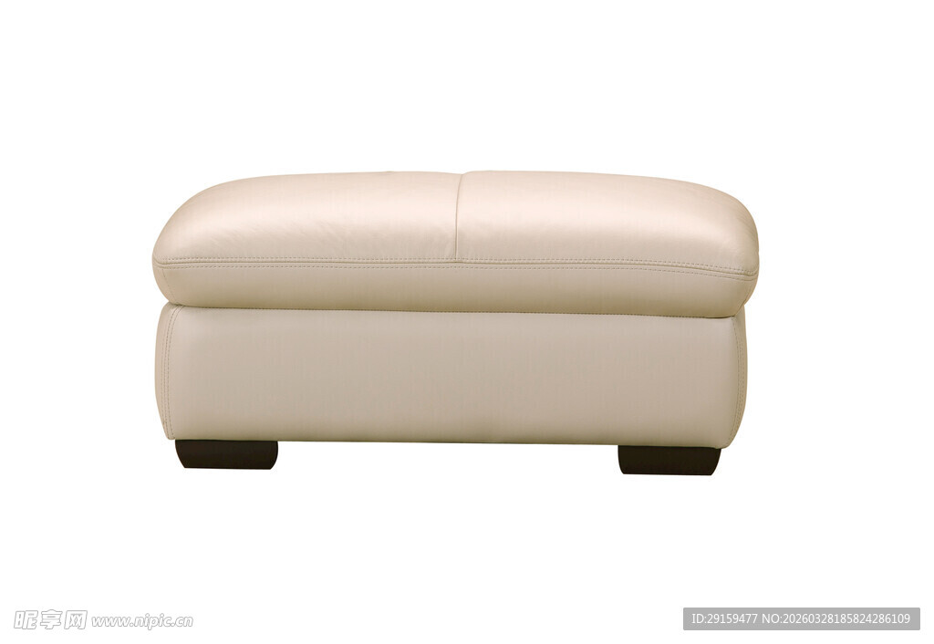 米色皮质时尚脚凳