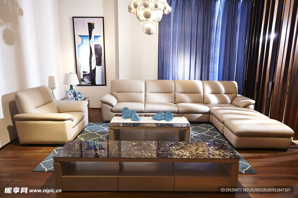 现代风格豪华客厅场景