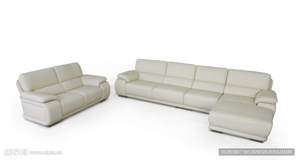 现代简约米白色组合沙发