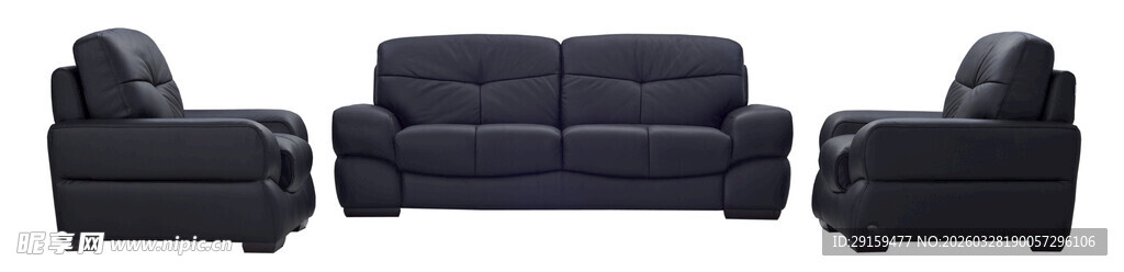 现代深色沙发组合