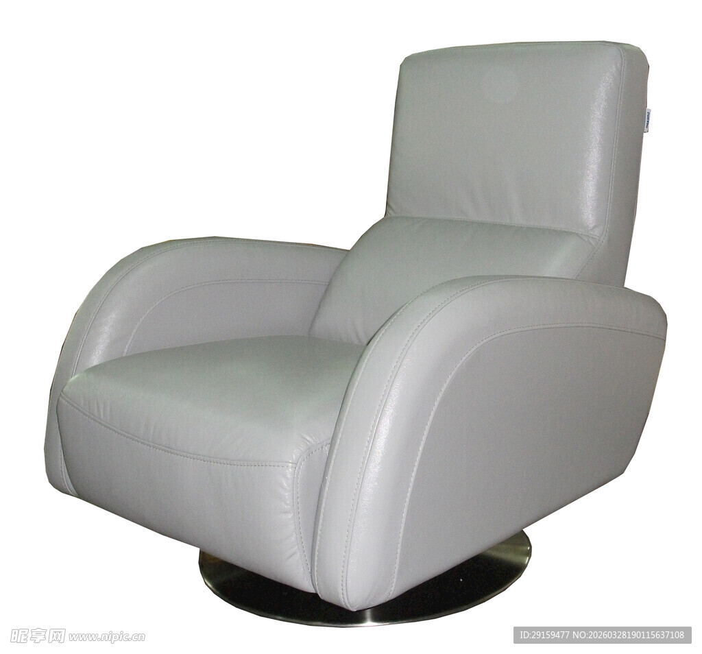 现代简约旋转皮质单人椅