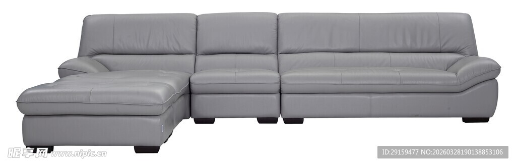 灰色转角沙发