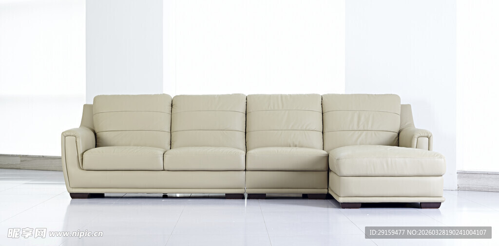 米色转角沙发现代简约风