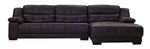 黑色皮质转角沙发