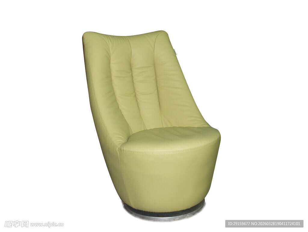 浅绿色现代单人休闲沙发