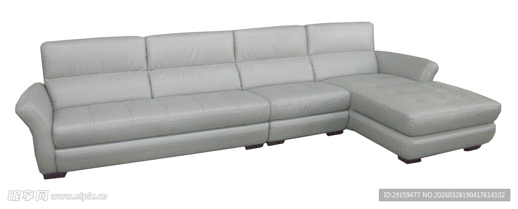 现代简约灰色转角沙发