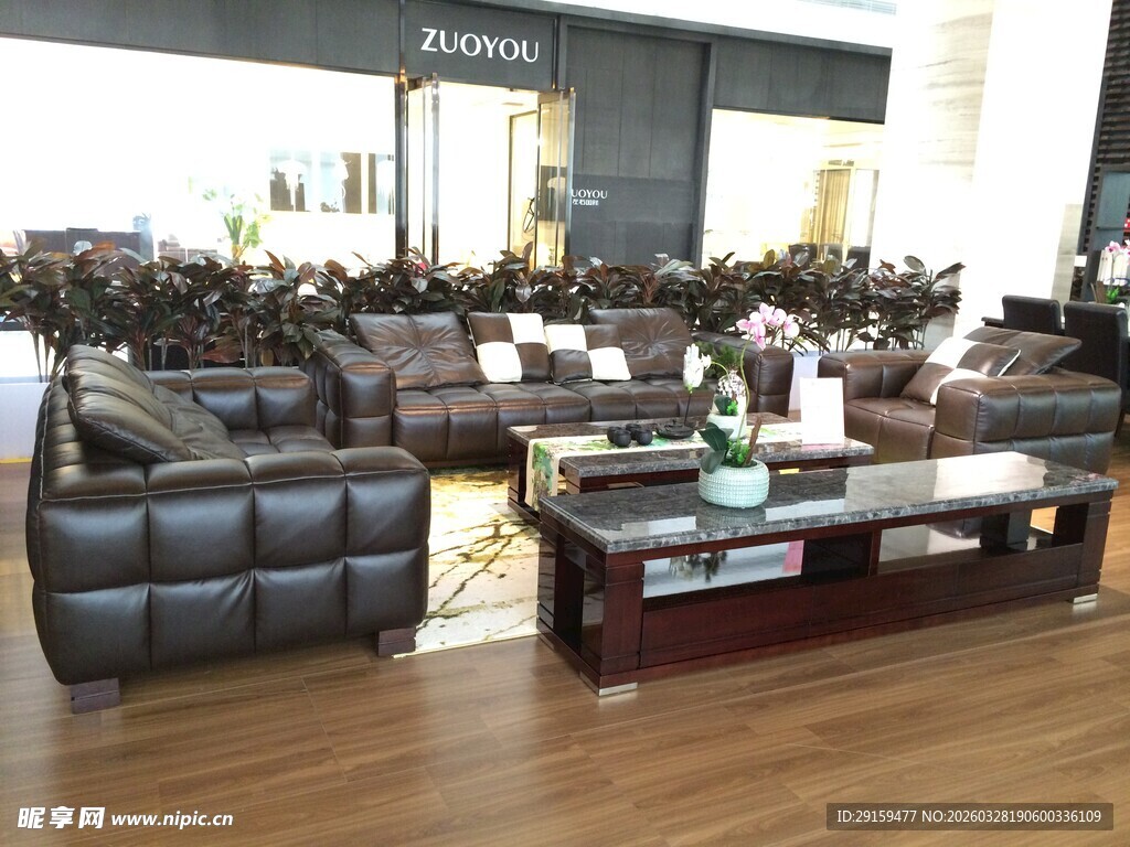 时尚舒适的室内沙发展示