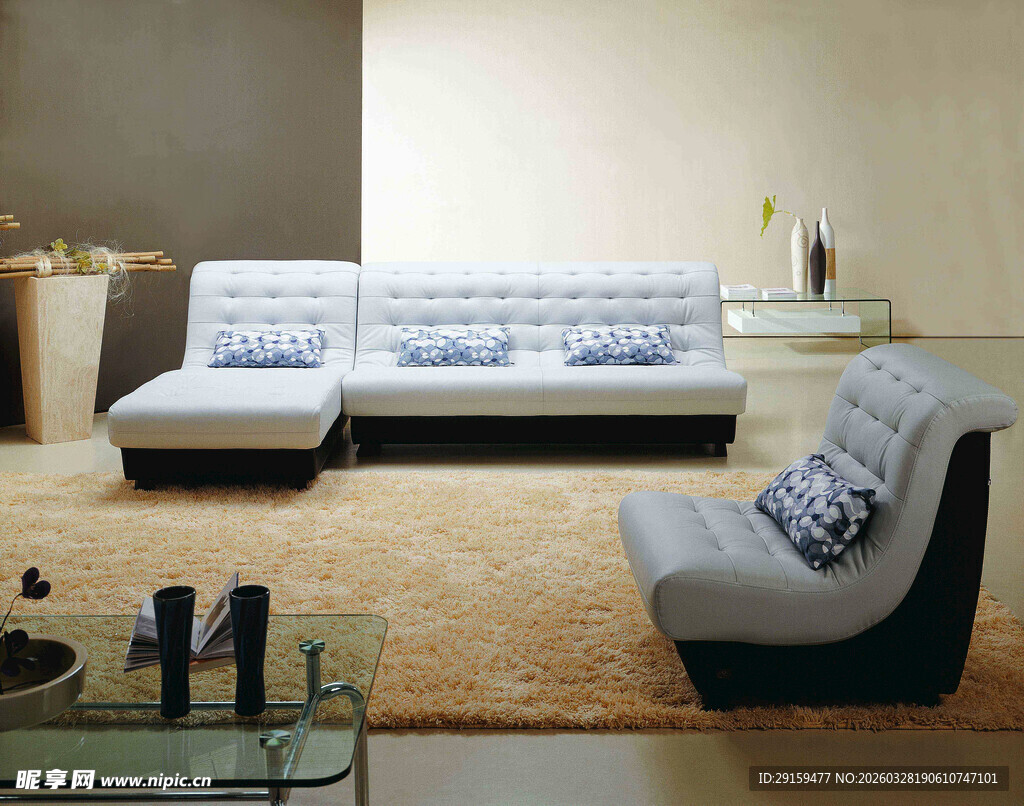 现代简约风格客厅沙发组合