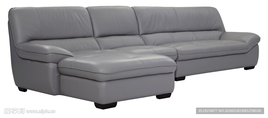 灰色现代风格转角沙发