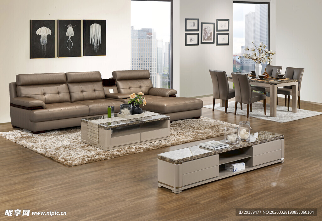 现代简约风格客厅家居展示