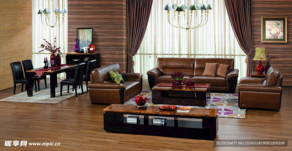 豪华客厅家居布置展示