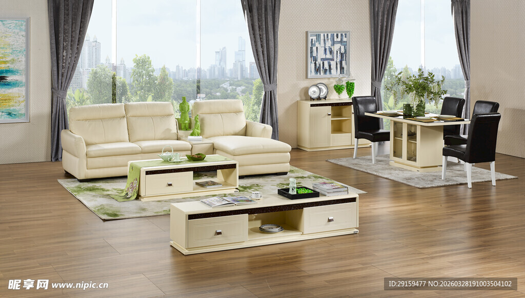 现代简约风格客厅布置