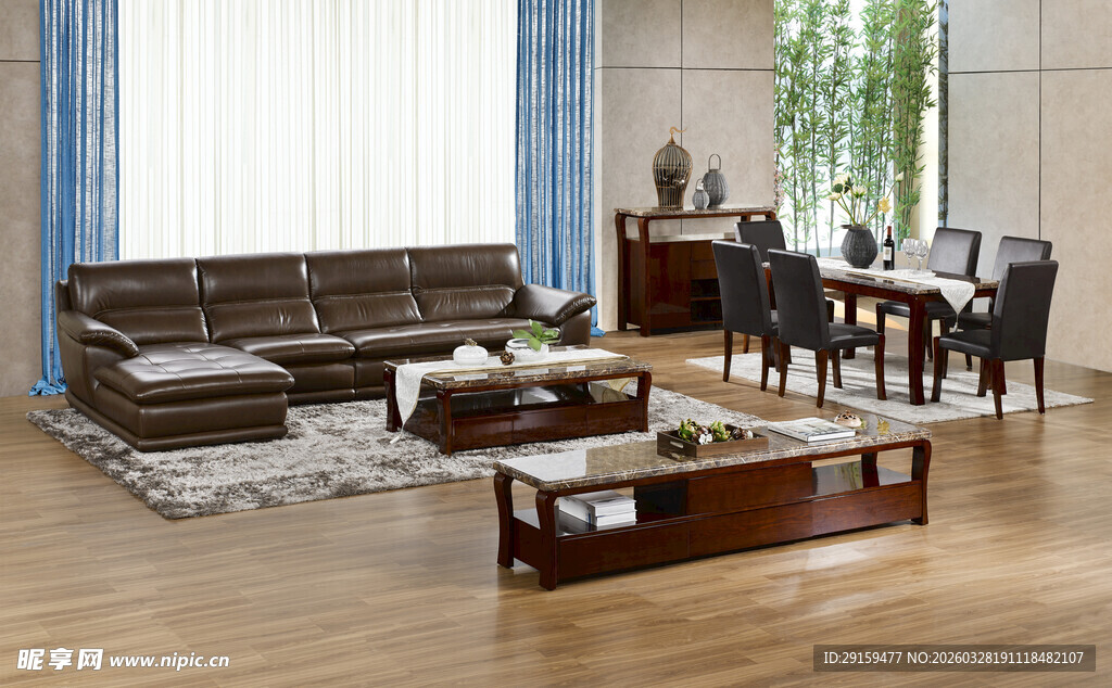 现代风格客厅家具布置