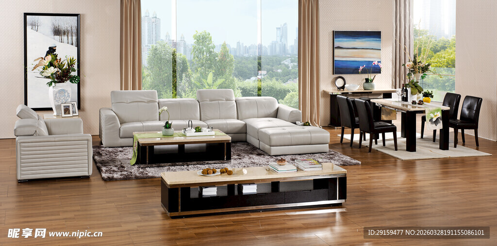 现代简约风格客厅家居展示