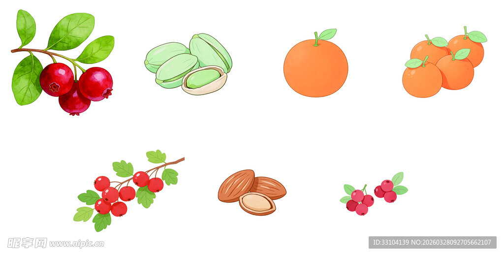 手绘水果图
