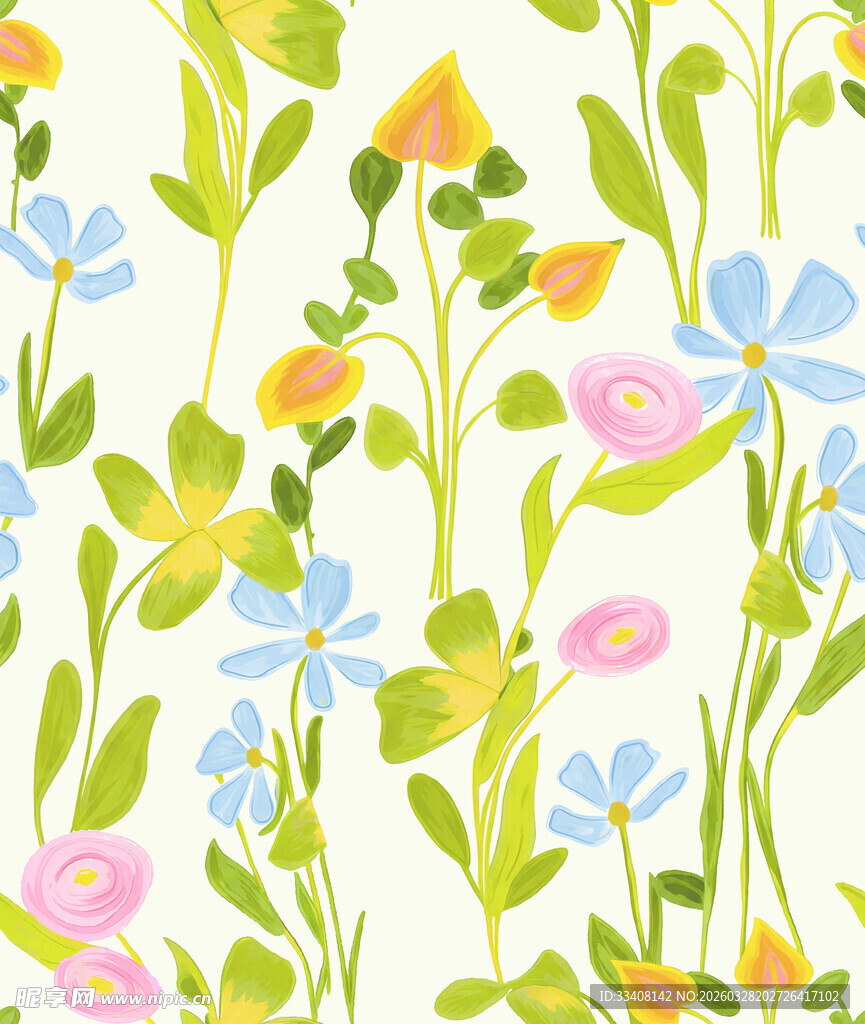 植物 花朵  印花