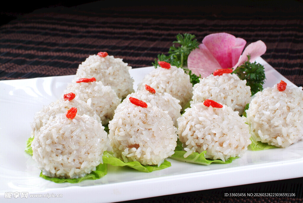 糯米丸子摆盘精致美味