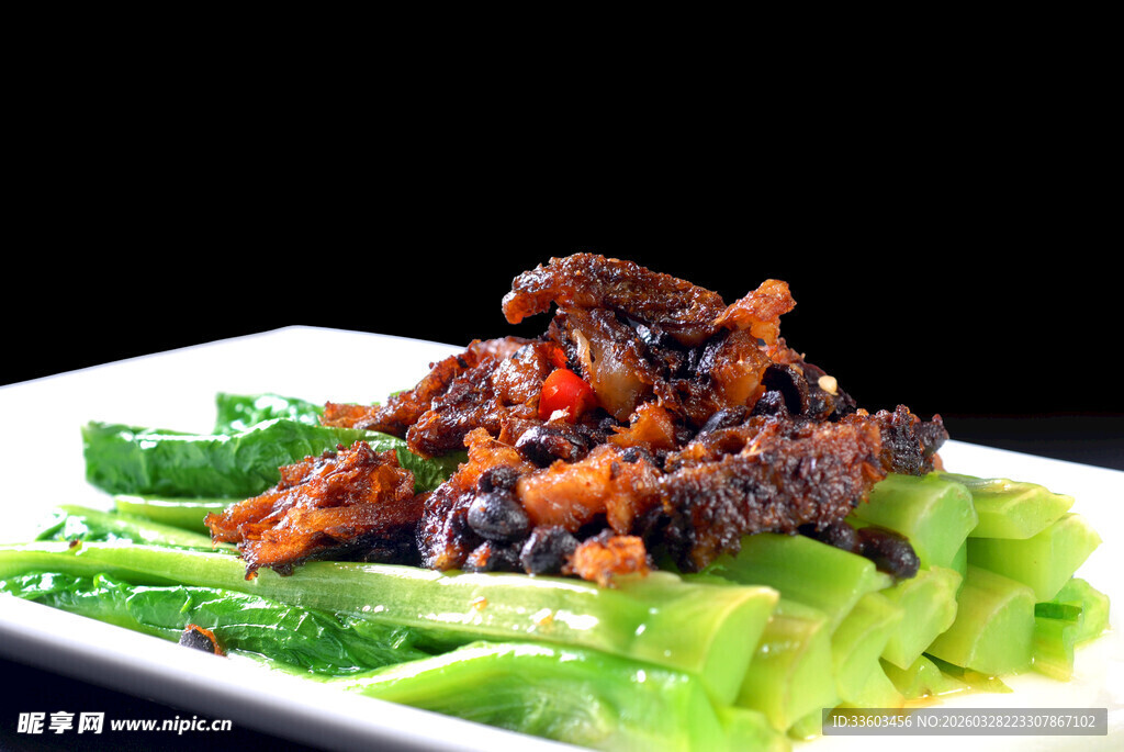 香菇青菜配牛肉粒