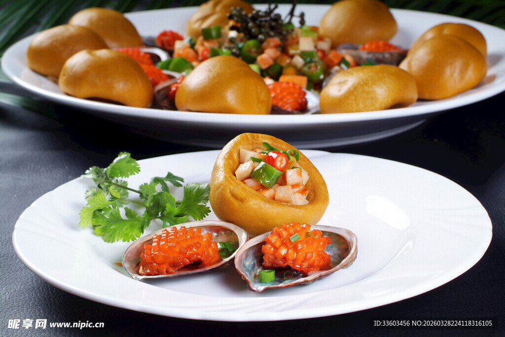 美味海鲜面点组合