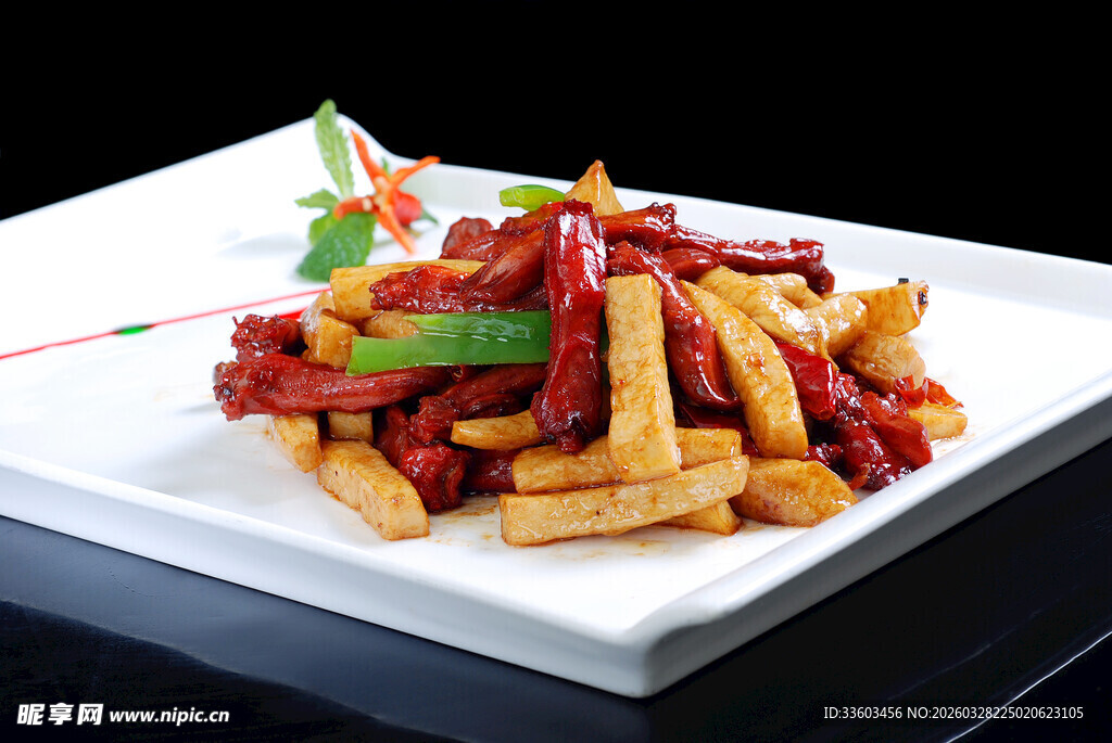 美味香辣豆干肉丝