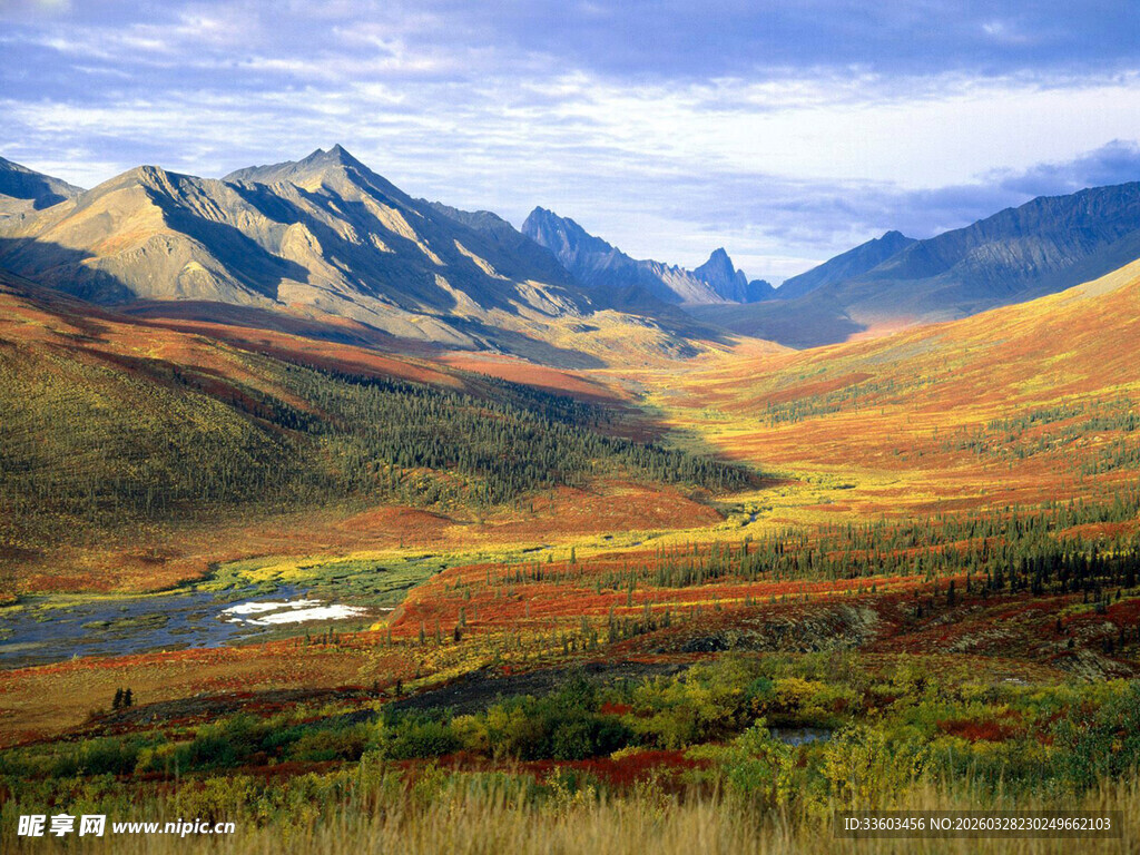壮丽多彩的山间美景