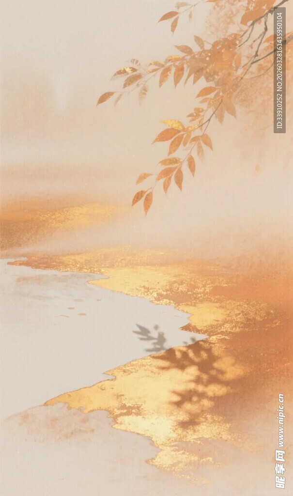 秋日晨湖 一叶扁舟