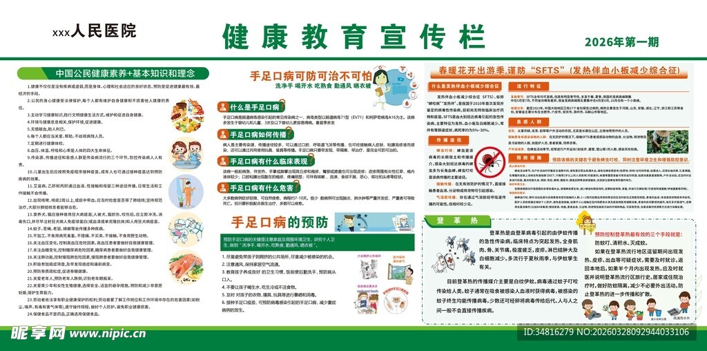 公共卫生宣传栏