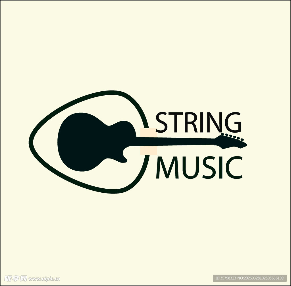 弦乐音乐标志设计