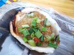 美味烤生蚝葱花点缀
