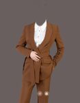 棕色女士西装套装展示