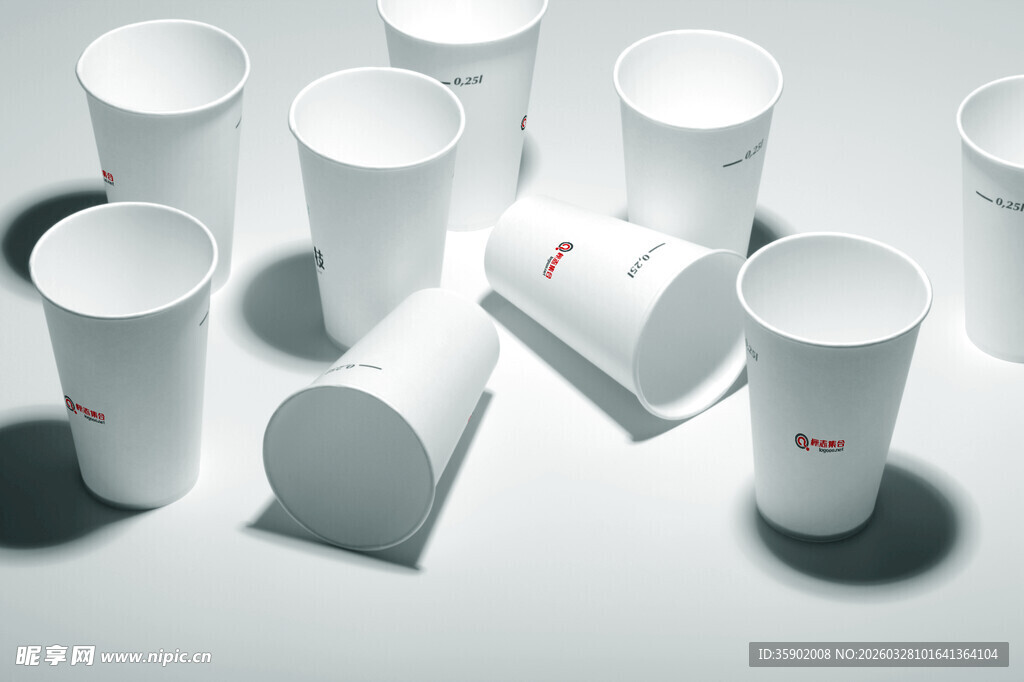 白色纸杯集合