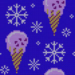 雪花与冰淇淋针织图案