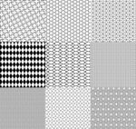 黑白灰几何图案纹理集合