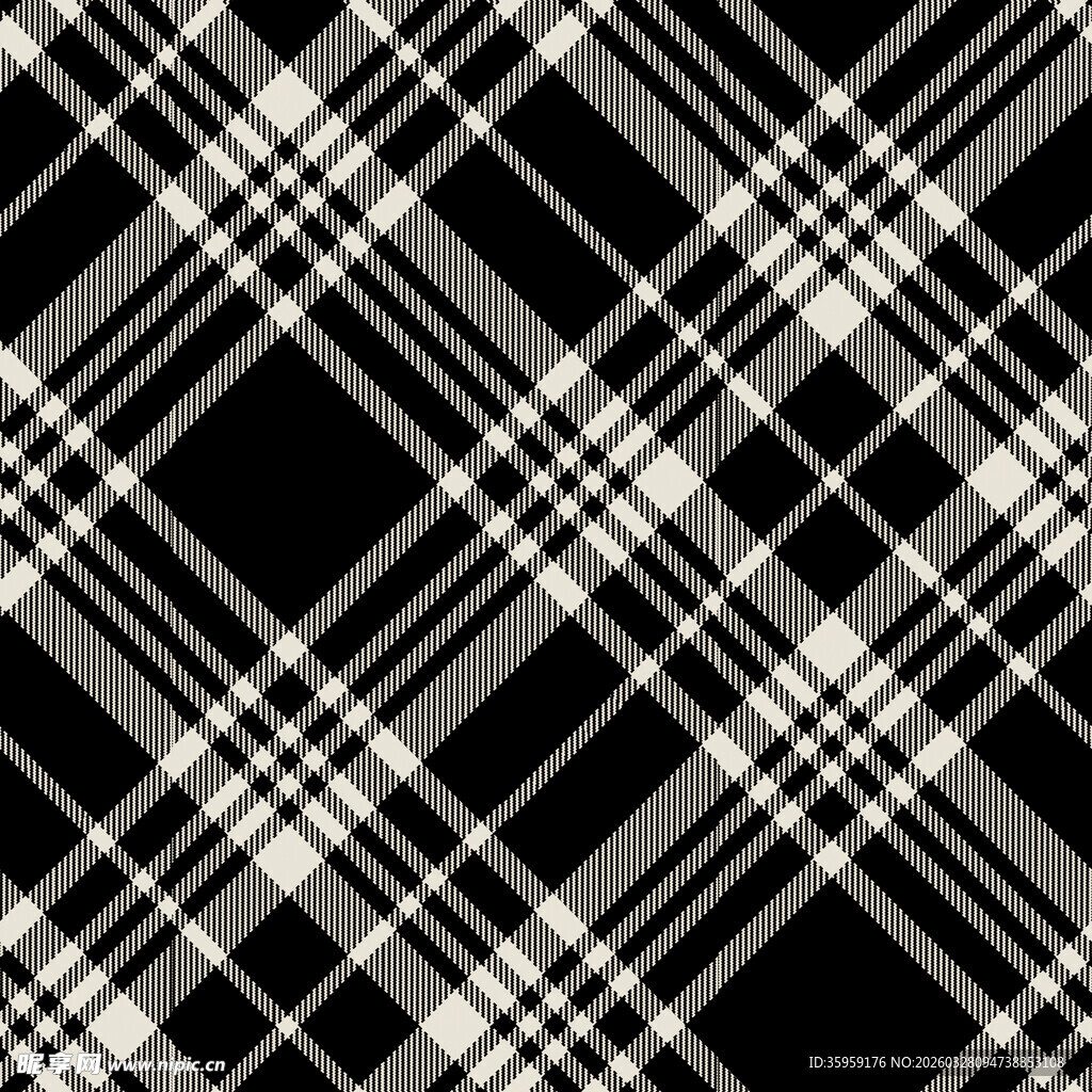 黑白格子几何图案纹理