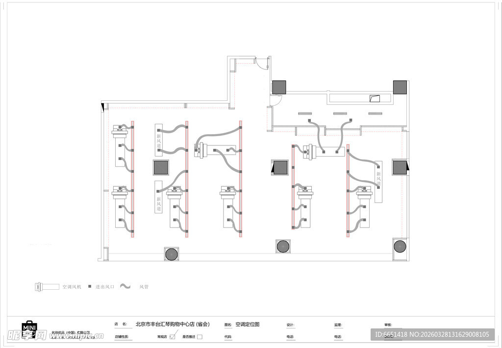 CAD空调布图电气线路设计图