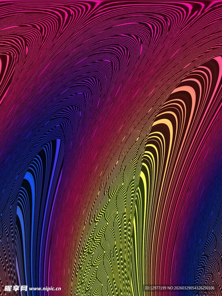 绚丽多彩抽象流体图案