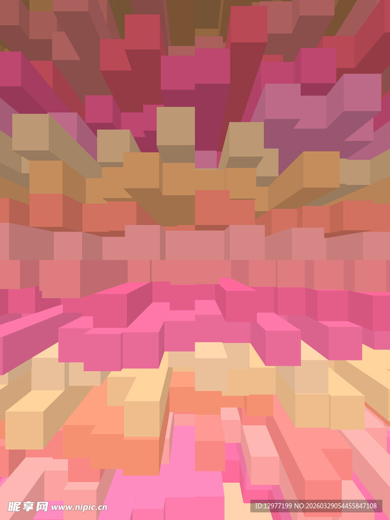 梦幻多彩方块抽象背景图