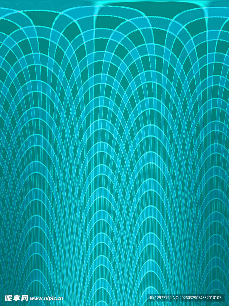 蓝绿色渐变波纹背景图案