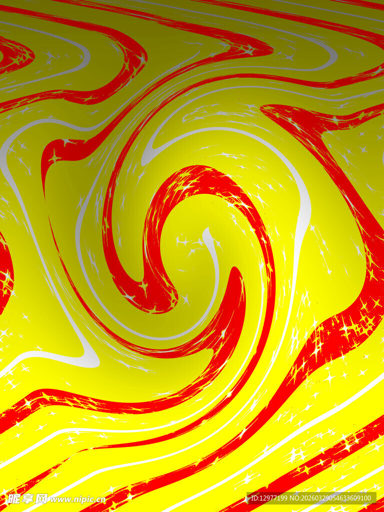 红黄相间螺旋纹理图案