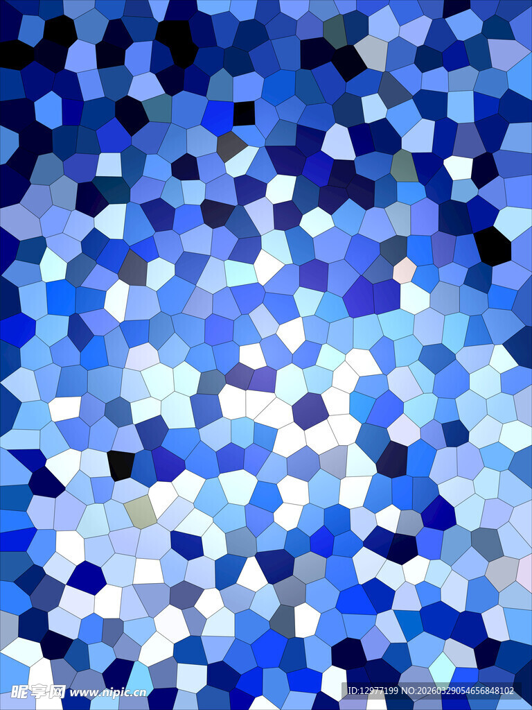 蓝色马赛克抽象背景图案