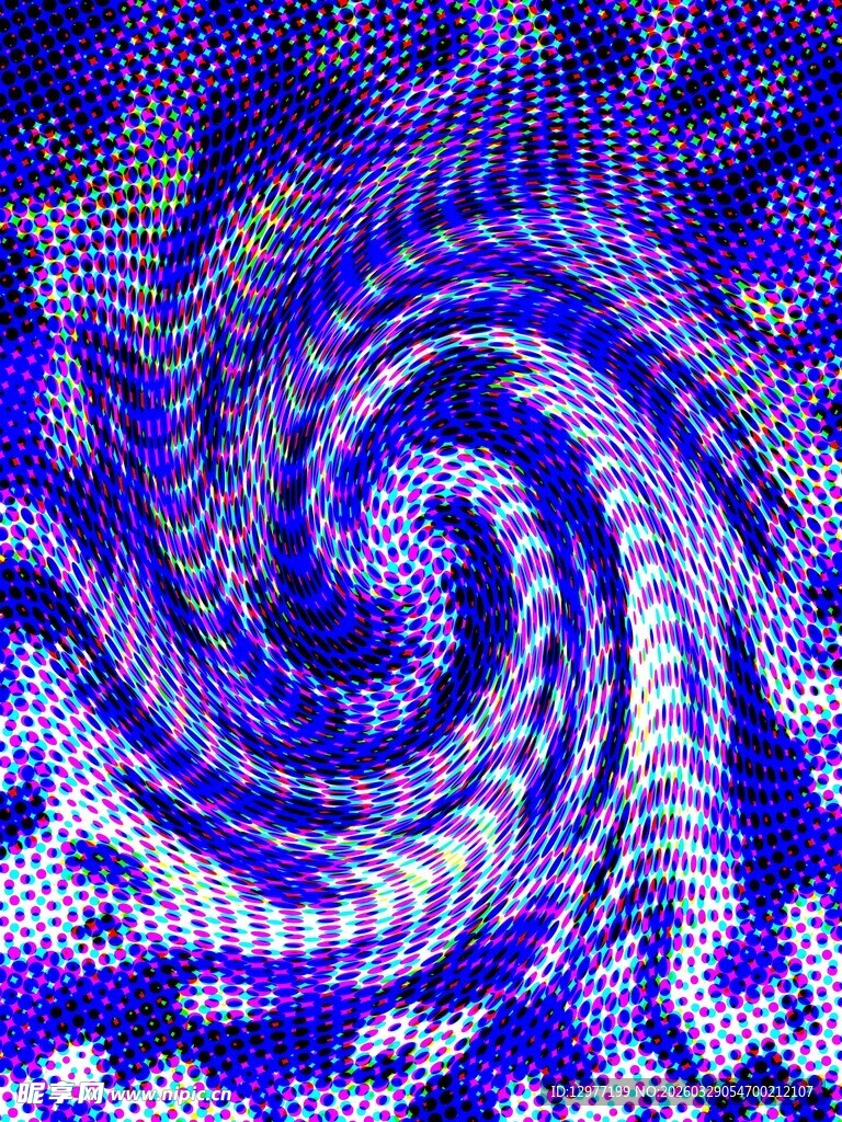 蓝紫色螺旋图案纹理布料