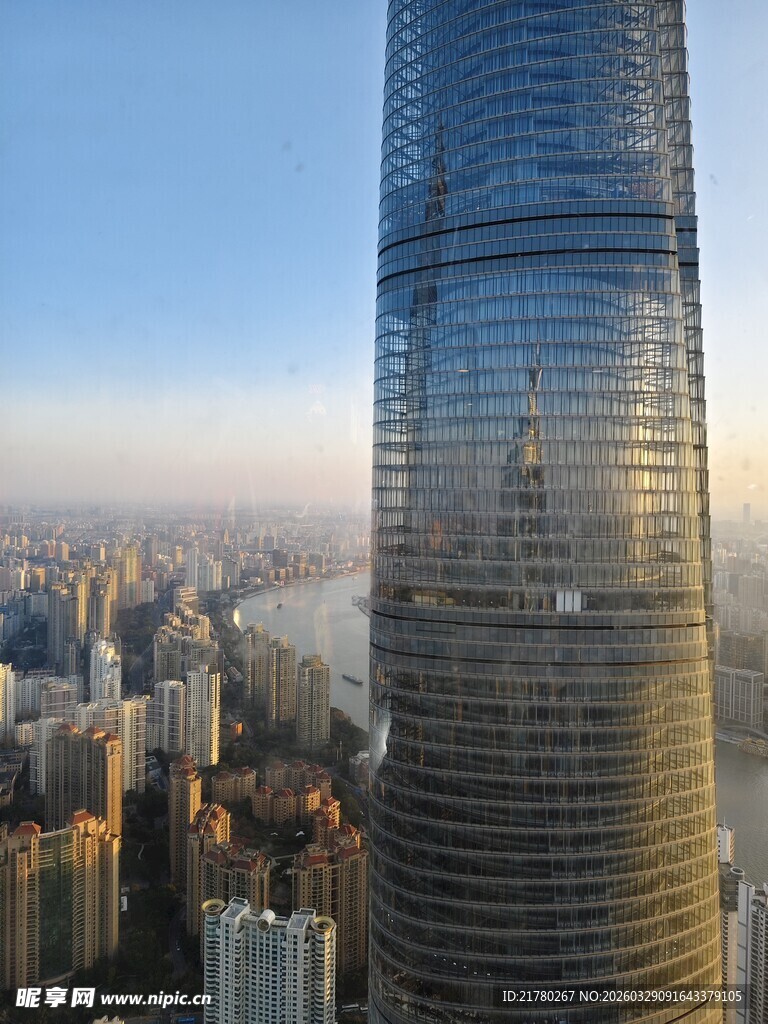 上海摩天大楼俯瞰城市景观