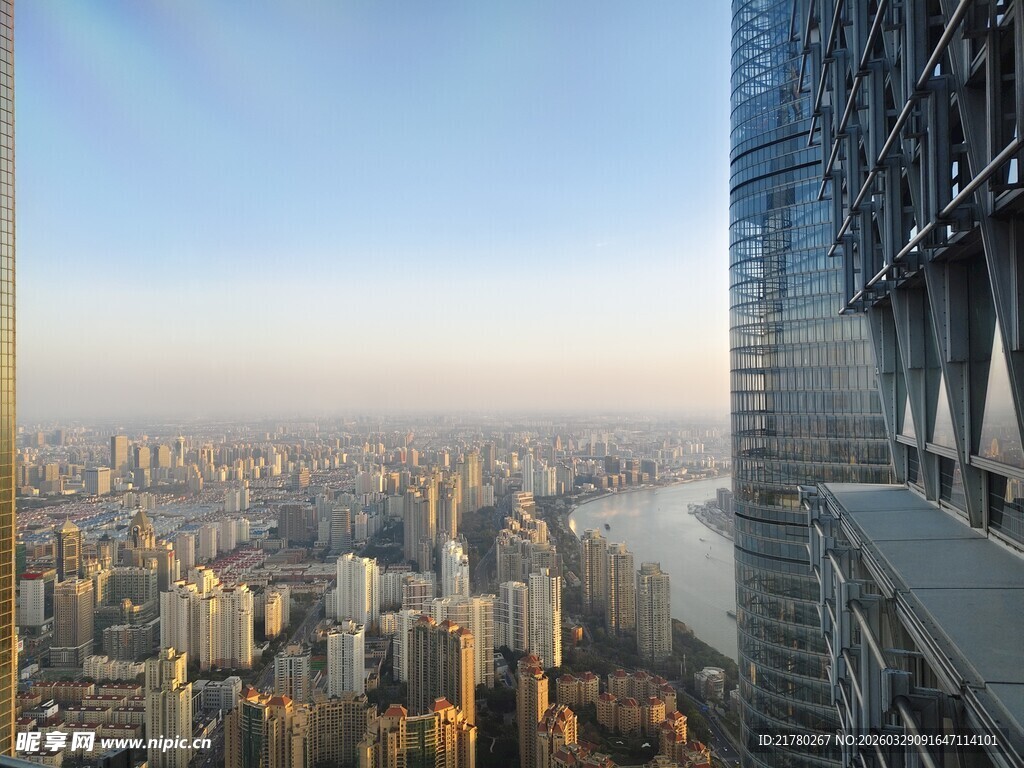 俯瞰都市高楼林立景观